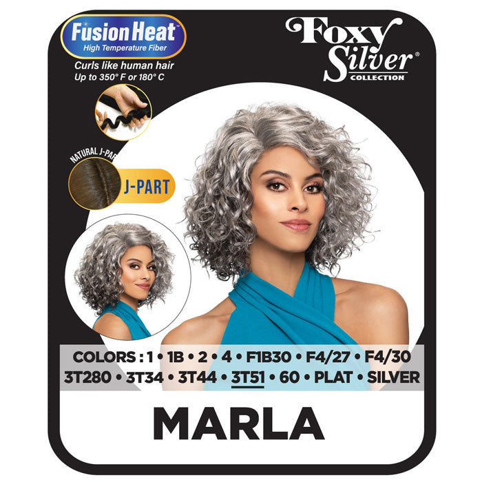 Foxy Silver Natural J-Part Lace Front Wig - MARLA