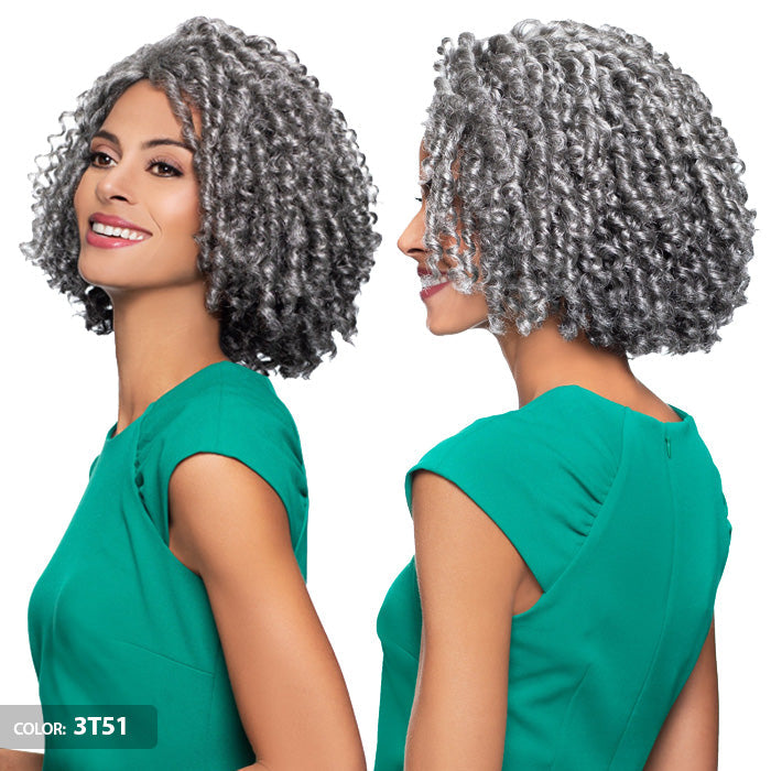 Foxy Silver Salt N Pepper J-Part Lace Front Wig - MADDIE