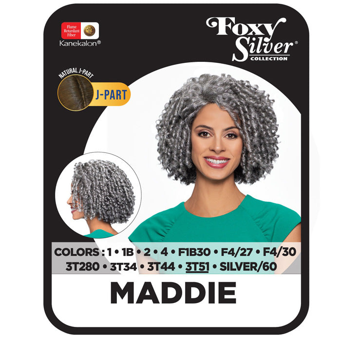 Foxy Silver Salt N Pepper J-Part Lace Front Wig - MADDIE
