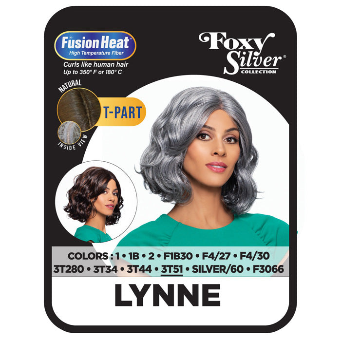 Foxy Silver Salt N Pepper T-Part Lace Front Wig - LYNNE