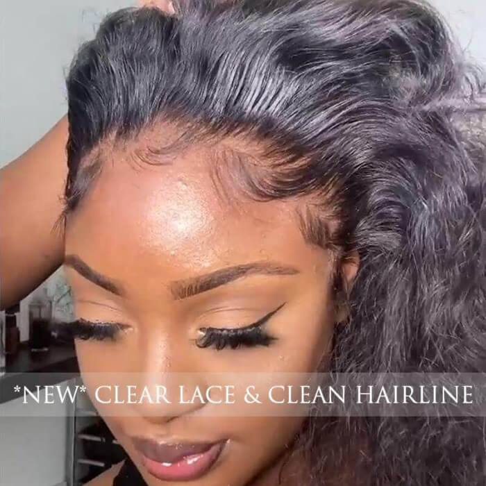 13x4 HD Lace Front Human Hair Wigs Deep Wave / Straight Pre Bleached Knots Ship In 24H