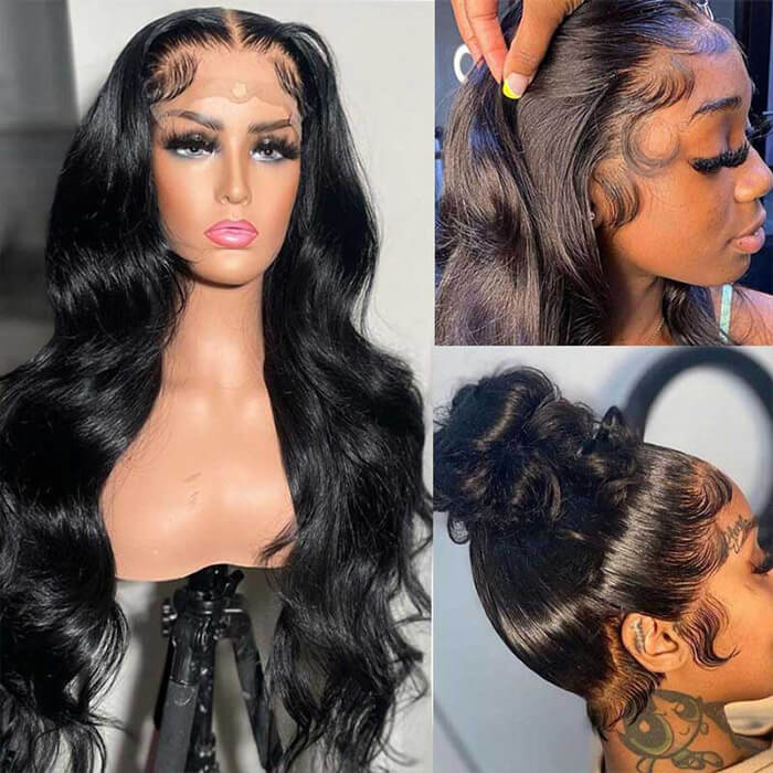 Hermosa Hair Full Lace Part Anywhere Body Wave / Straight / Curly Invisi-String Snug Fit HD Lace Human Hair Wigs