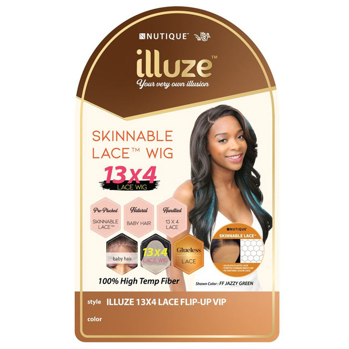 Nutique Illuze Glueless 13x4 Lace Front Wig - FLIP-UP VIP - Skinnable Lace