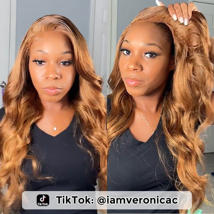 Glueless Ready & Go Wig Body Wave 8*5 Pre Cut HD Lace Closure Wigs #30 Chestnut Brown Color