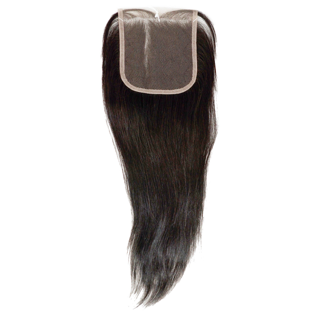 Shake-N-Go 100% Unprocessed Natural Human Hair - NVH STRAIGHT 4"x4" Lace Closure 12"