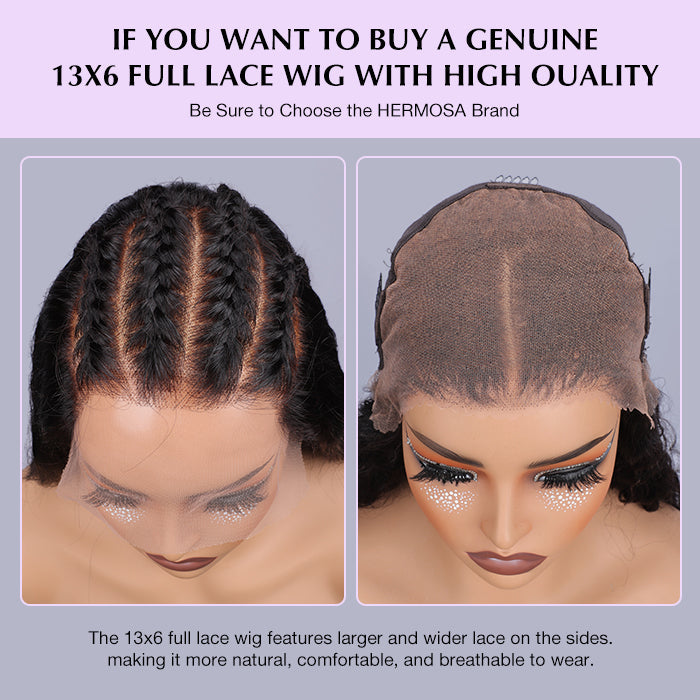 Glueless Wand Curls Wig 100% Human Hair Pre-Plucked Pre Cut 13x6 Lace Frontal Put on go Glueless Wig