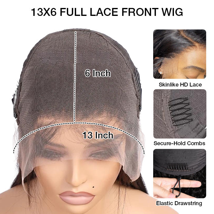 Butterfly Braids Wig Deep Wave 13x6 HD Lace Frontal Wig Pre Styled Pre Plucked