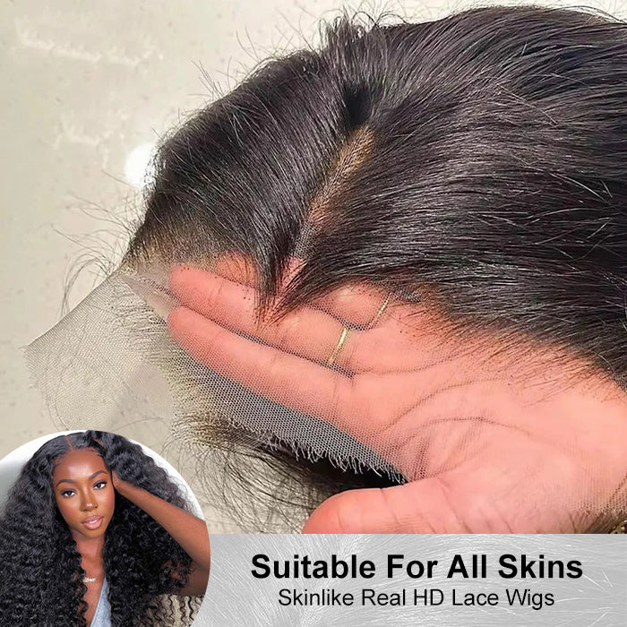 2 Wigs Set | Curly Hair 13x4 HD Lace Frontal Wig & #613 Blonde 5x5 HD Lace Bob Wig