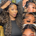 Blonde Highlight Deep Wave Virgin Human Hair 13X6 Full HD Lace Frontal Wigs