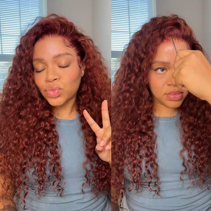 Glueless 360 Lace Wig Water Wave Snug Fit Skin HD Lace Human Hair Wigs For Women Pre Plucked & Bleached