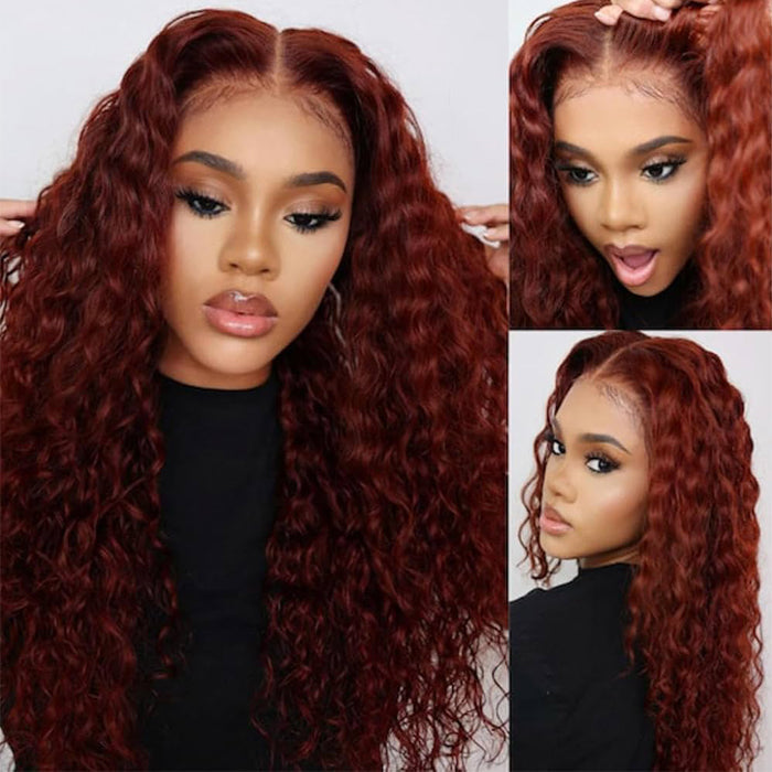 Glueless 360 Lace Wig Water Wave Snug Fit Skin HD Lace Human Hair Wigs For Women Pre Plucked & Bleached