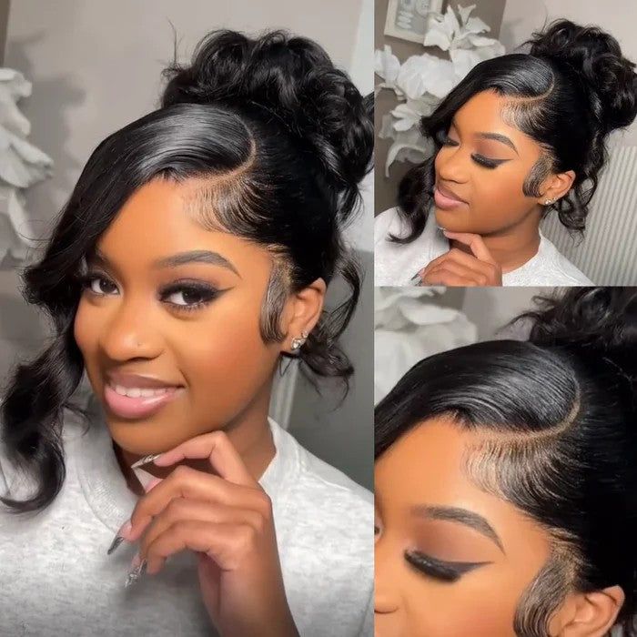 20”=$159 Glueless Invisi-String 360 Lace Frontal Wigs Pre-cut & Pre-bleached Human Hair Wig Lace Parting Anywhere