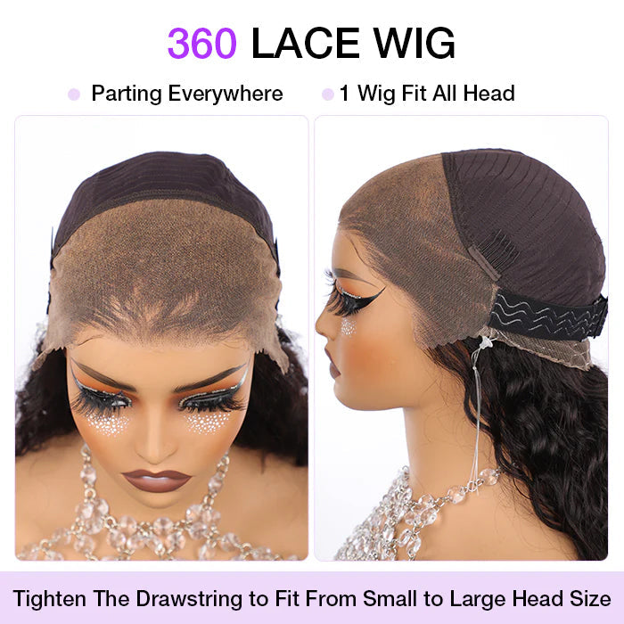 +$9.9 Get A Wig | Kinky Curly 360 Fit Wear Go Wigs Bleached Knots Glueless Human Hair Wigs With Invisi String