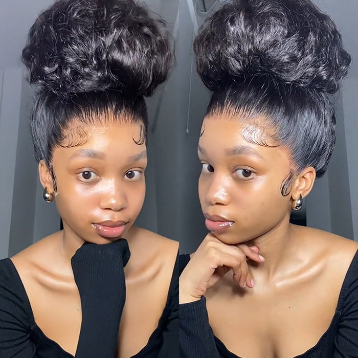 20”=$159 Glueless Invisi-String 360 Lace Frontal Wigs Pre-cut & Pre-bleached Human Hair Wig Lace Parting Anywhere