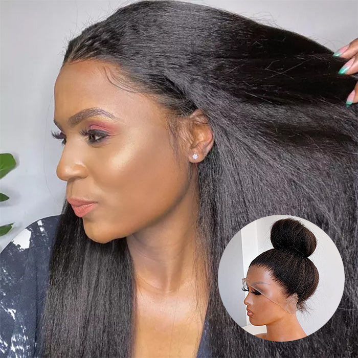 20”=$159 Glueless Invisi-String 360 Lace Frontal Wigs Pre-cut & Pre-bleached Human Hair Wig Lace Parting Anywhere