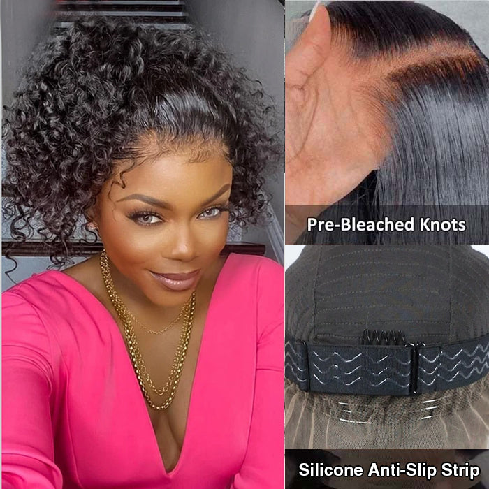 20”=$159 Glueless Invisi-String 360 Lace Frontal Wigs Pre-cut & Pre-bleached Human Hair Wig Lace Parting Anywhere