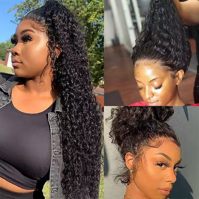 20”=$159 Glueless Invisi-String 360 Lace Frontal Wigs Pre-cut & Pre-bleached Human Hair Wig Lace Parting Anywhere