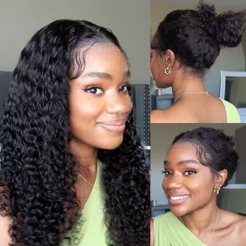 20”=$159 Glueless Invisi-String 360 Lace Frontal Wigs Pre-cut & Pre-bleached Human Hair Wig Lace Parting Anywhere