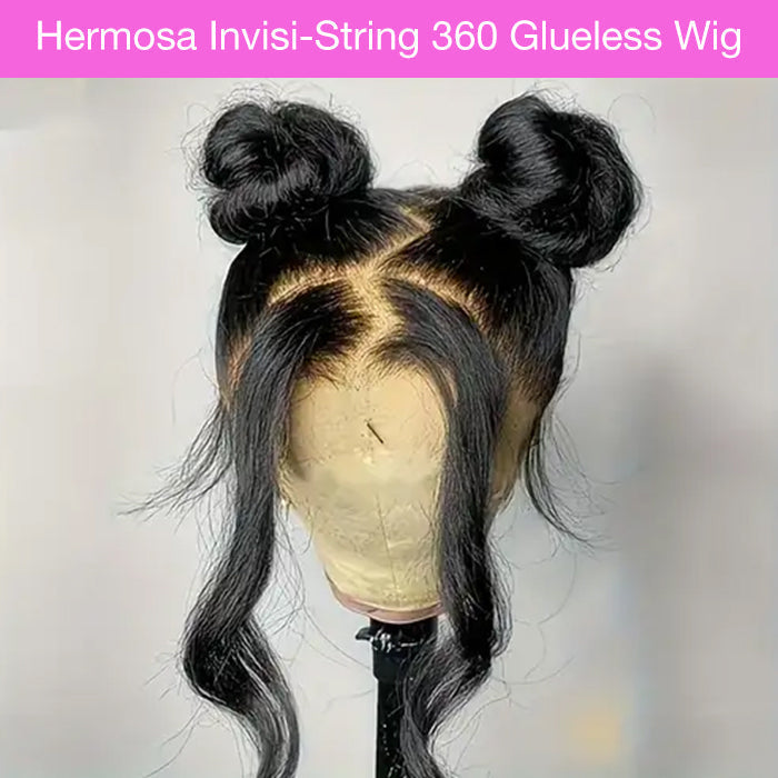 20”=$159 Glueless Invisi-String 360 Lace Frontal Wigs Pre-cut & Pre-bleached Human Hair Wig Lace Parting Anywhere