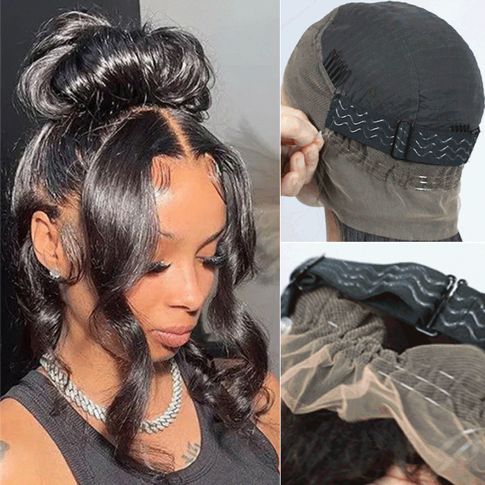 20”=$159 Glueless Invisi-String 360 Lace Frontal Wigs Pre-cut & Pre-bleached Human Hair Wig Lace Parting Anywhere