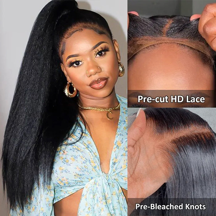 20”=$159 Glueless Invisi-String 360 Lace Frontal Wigs Pre-cut & Pre-bleached Human Hair Wig Lace Parting Anywhere