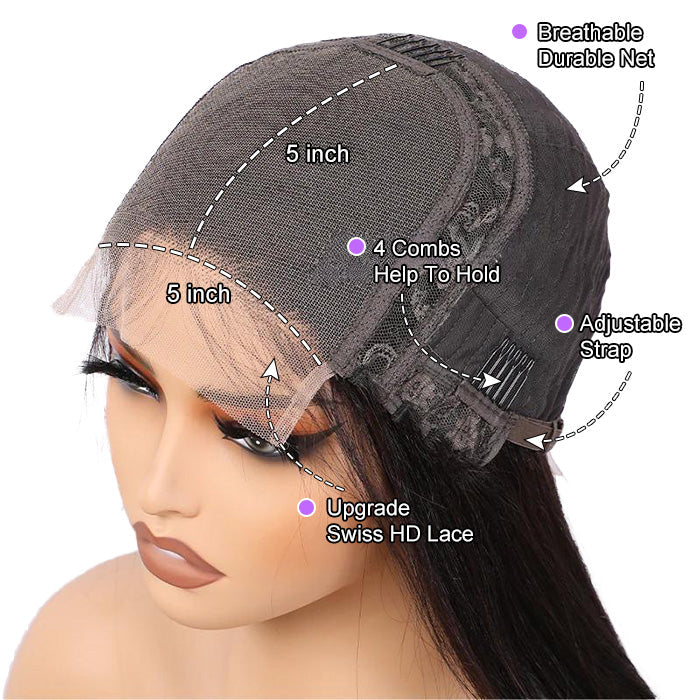 2 Wigs Set | Body Wave 5x5 HD Lace Frontal Wig & #4 Brown 5x5 HD Lace Bob Wig
