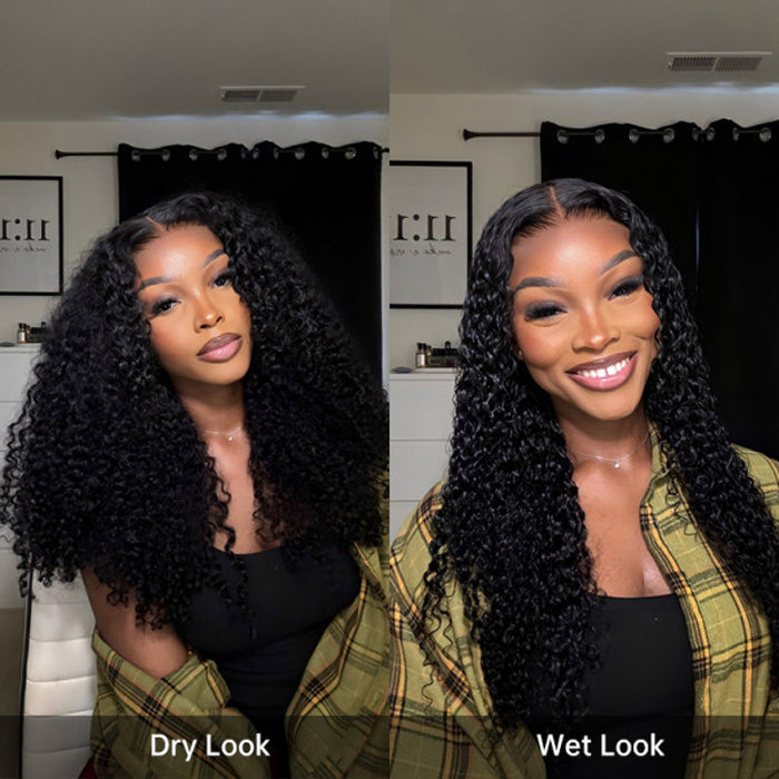 300% Density Curly Wigs Super Double Drawn Virgin Human Hair HD Transparent Lace Front Wigs Salon-Quality