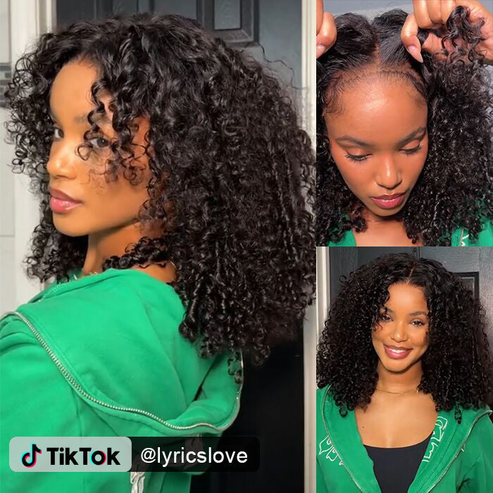 250% Density Full Curly HD Lace Front Wigs Pre bleached Glueless Ready To Go Human Hair Wigs