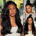 Glueless Kinky Straight Invisible-String Snug Fit 360 Full Lace Pre Plucked & Bleached HD Lace Wigs