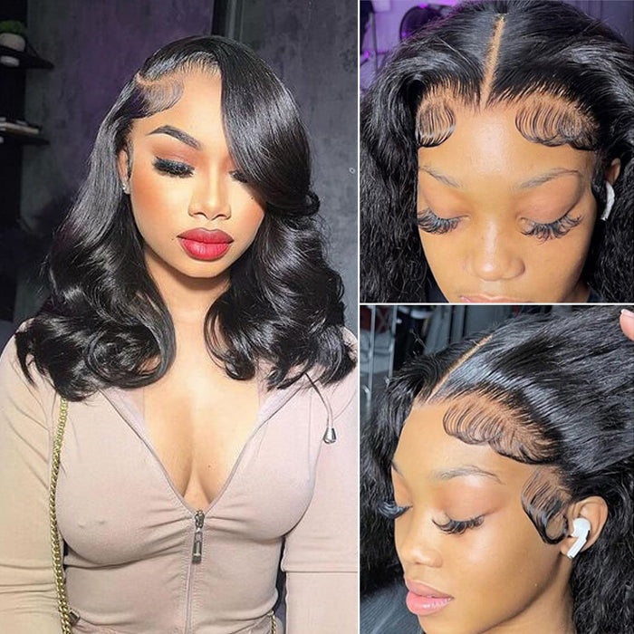 Glueless Pre-Cut 8×5 Lace Closure Wig Body Wave 13*4 HD Lace Front Human Hair Wigs Bleached Knots Beginner Friendly
