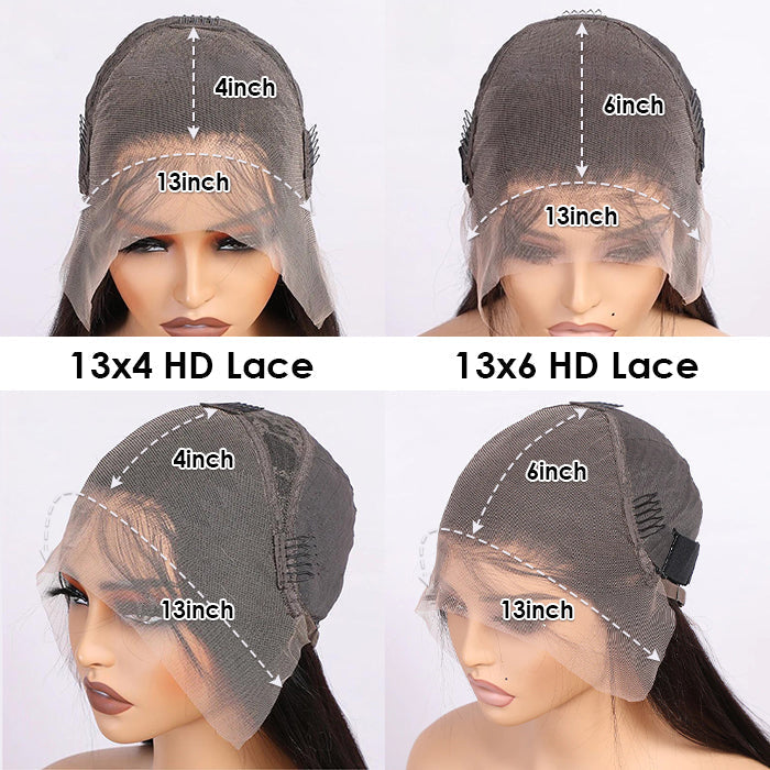 Butterfly Haircut Bangs Wig 13x6 Lace Front Layered Cut Wavy Human Hair Wig