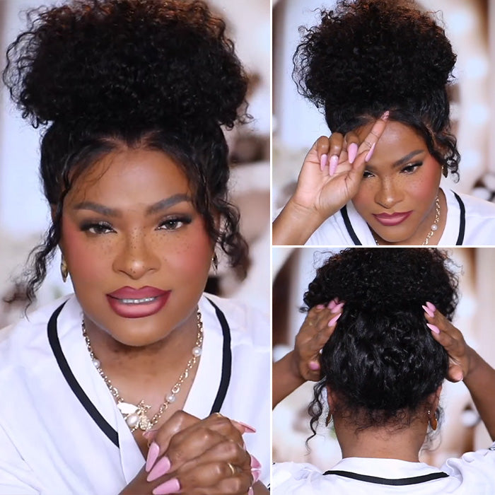 20”=$159 Glueless Invisi-String 360 Lace Frontal Wigs Pre-cut & Pre-bleached Human Hair Wig Lace Parting Anywhere