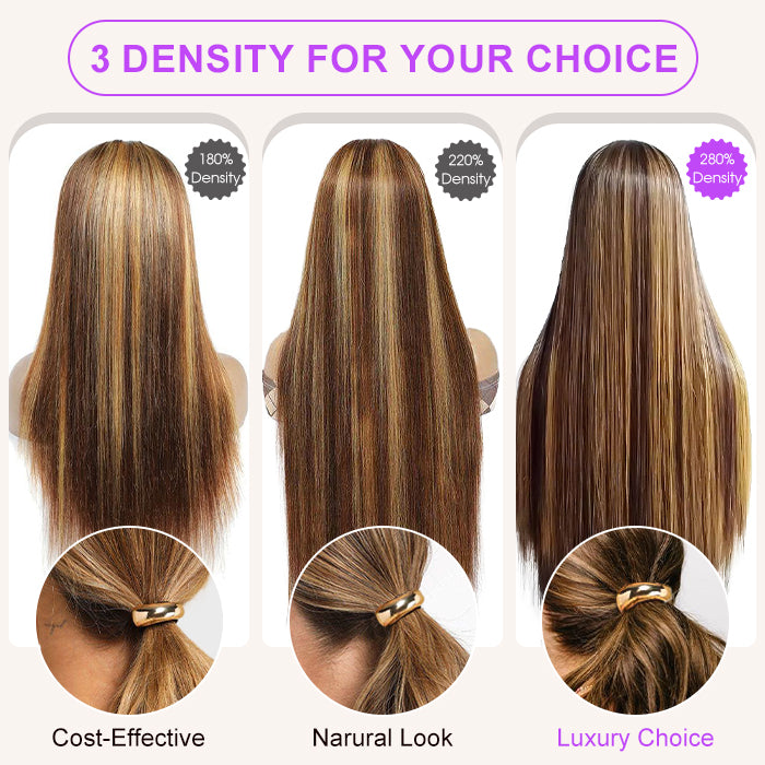 Highlight Put on go® Glueless Wig Pre Cut 4x4 HD Lace Closure Wig Beginner Friendly