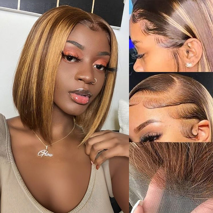 2 Wigs Set | 5x5 HD Lace Bob Wig Pre Plucked & Bleached Glueless Human Hair Wig