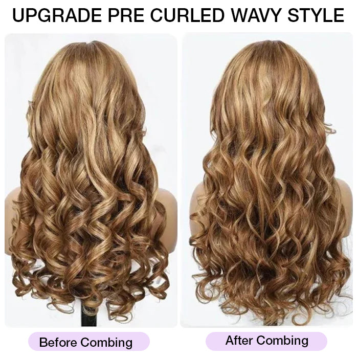 Curtain Bangs Loose Body Wave Wig Glueless 8x5 13x4 HD Lace Front Wigs 250% Density All Head Sizes Fit Cap