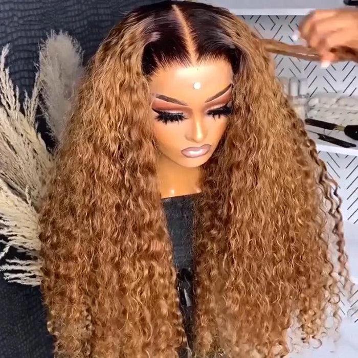 Glueless 360 Lace Wig Water Wave Snug Fit Skin HD Lace Human Hair Wigs For Women Pre Plucked & Bleached