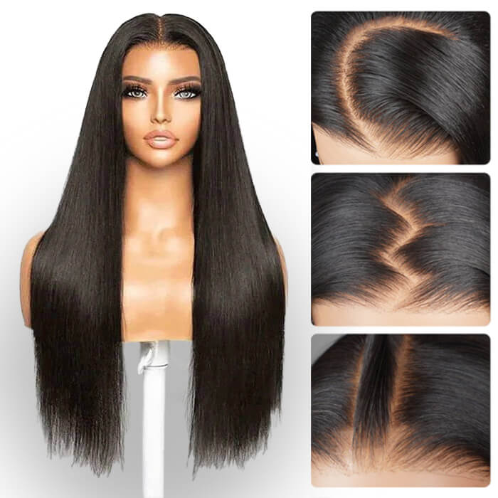 2Wigs = $199 | Water Wave & Silky Straight 8x5 Pre Cut Lace Bleached Knots Ready To Go Glueless Wig