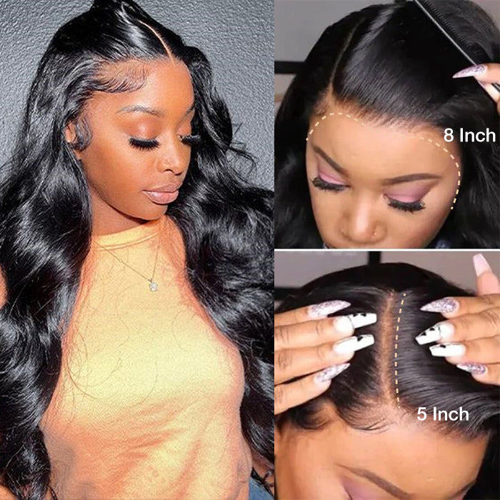 2Wigs = $199 | Deep Wave & Body Wave 8x5 HD Lace Pre Cut Pre Plucked Pre Bleached Glueless Wig Effortless Quick Install