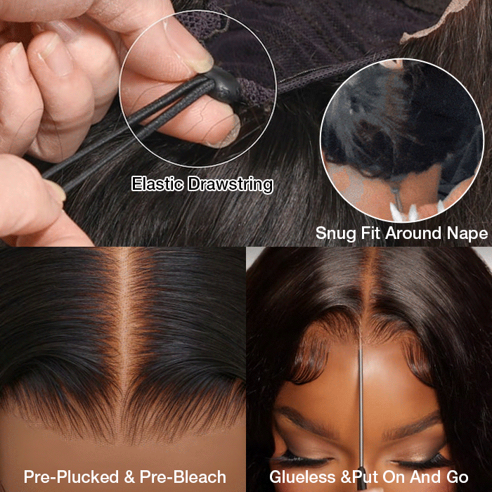 Glueless Curly Wigs 13x6 HD Lace Front Wig Pre Plucked and Bleached Human Hair Wigs For Women