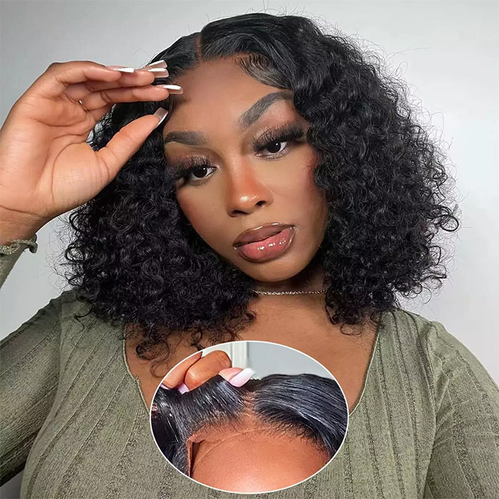 3 Wigs Set  | 8x5 Pre Cut Lace Glueless Curly Wig & Glueless Curly Short Bob Wigs & Straight 5x5 HD Lace Short Bob Wig