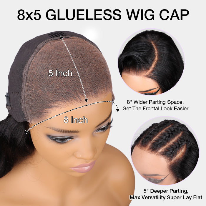 #1B/27 Blonde Highlight Color 8x5 HD Lace Human Hair Glueless Wig Pre Plucked Natural Hairline Ship In 24H