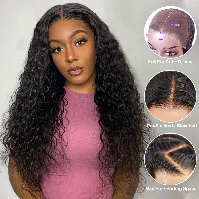 2Wigs = $189 | Glueless Straight Wig + Glueless Water Wave Wig