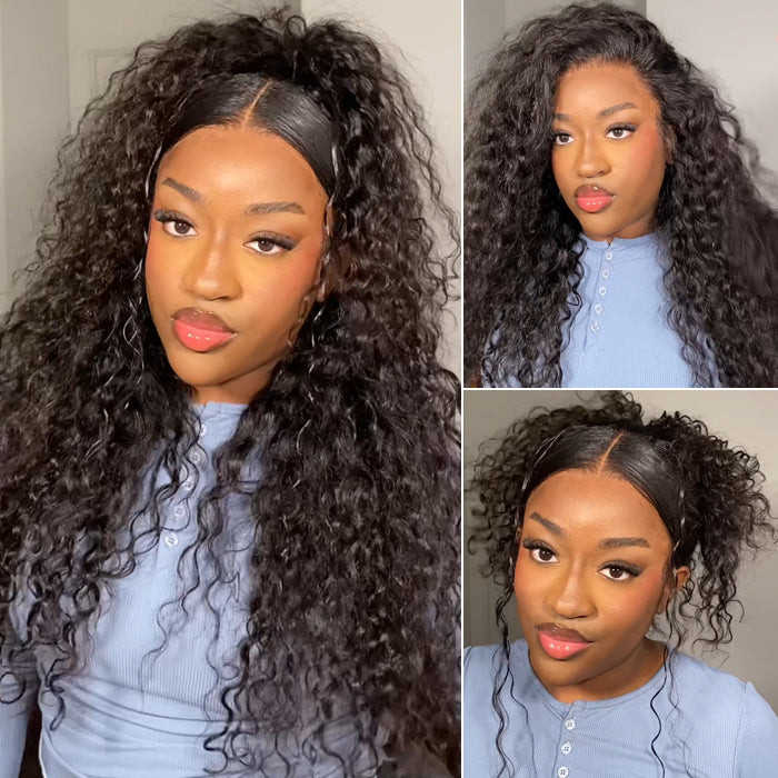 20”=$159 Glueless Invisi-String 360 Lace Frontal Wigs Pre-cut & Pre-bleached Human Hair Wig Lace Parting Anywhere