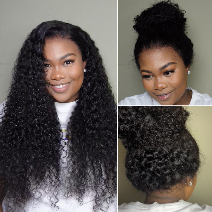 20”=$159 Glueless Invisi-String 360 Lace Frontal Wigs Pre-cut & Pre-bleached Human Hair Wig Lace Parting Anywhere