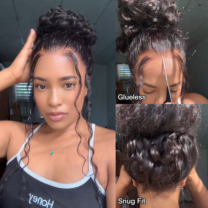 20”=$159 Glueless Invisi-String 360 Lace Frontal Wigs Pre-cut & Pre-bleached Human Hair Wig Lace Parting Anywhere