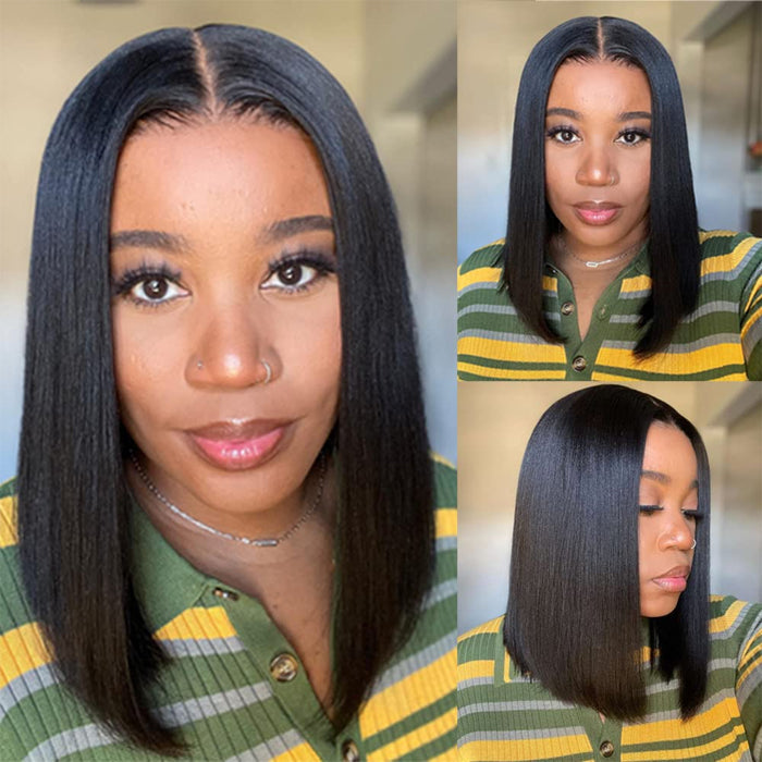 3 Wigs Set  | 13x4 Skinlike HD Lace Curly Wig & 8x5 Glueless Lace Curly Short Bob Wigs & Straight 5x5 HD Lace Short Bob Wig