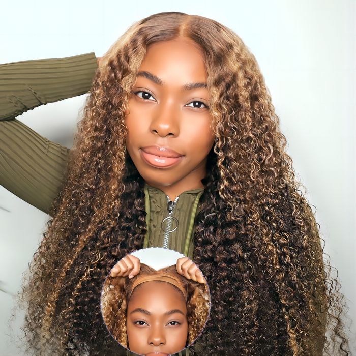 Highlight Put on go® Glueless Wig Pre Cut 4x4 HD Lace Closure Wig Beginner Friendly