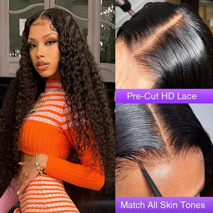 2Wigs = $189 | Water Wave Glueless Wig + Highlight Body Wave Wig With Bangs