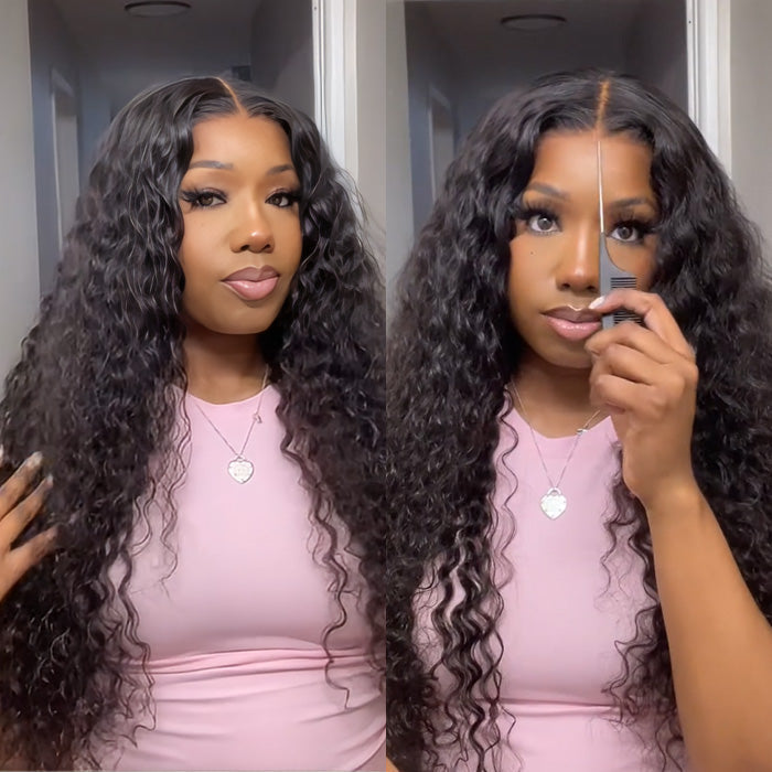 2Wigs = $189 | Water Wave Glueless Wig + Highlight Body Wave Wig With Bangs
