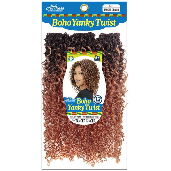 Chade Alitress Pre-Looped Crochet Braids - BOHO YANKY TWIST 12" 3X